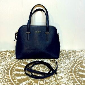 Kate Spade Cedar Street Maise Blue  Saffiano Leather Satchel & Crossbody Bag